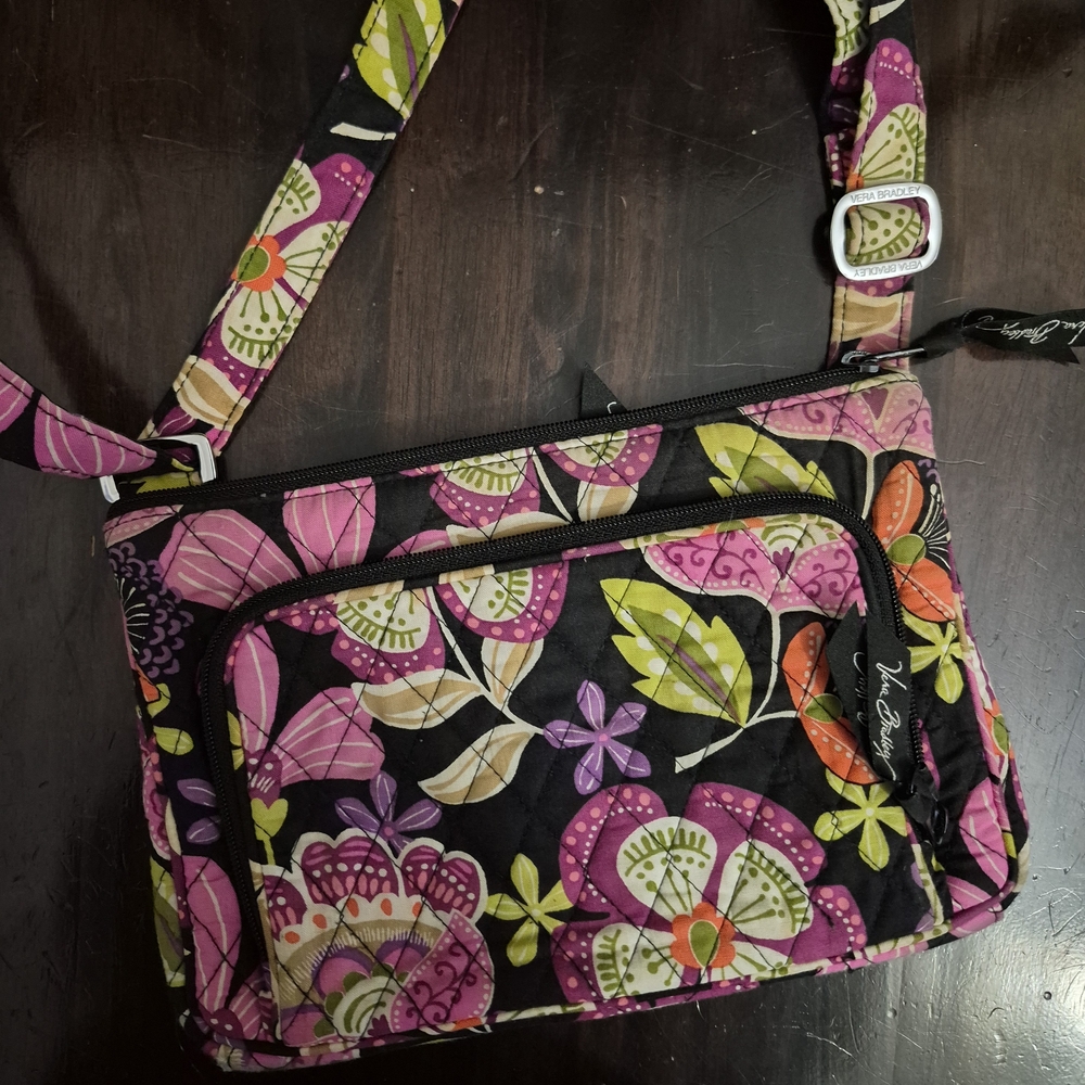 Vera Bradley Pirouette Pink Floral Crossbody Bag